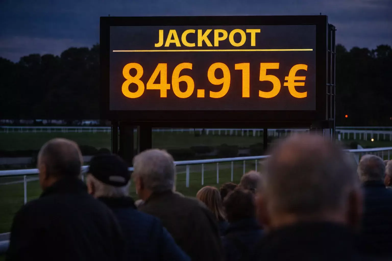 Jackpot-Anzeigetafel mit hohem Gewinnbetrag